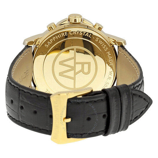 Raymond Weil, Tradition Beige Dial Black Leather Men's Watch