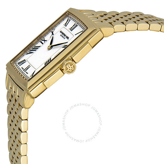 ساعة ريموند ويل تراديشن للسيدات، ذهبية اللون، بمينا بيضاء