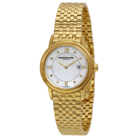 Raymond Weil, Tradition Mother of Pearl Dial Gold PVD Stainless Steal Ladies Watch
