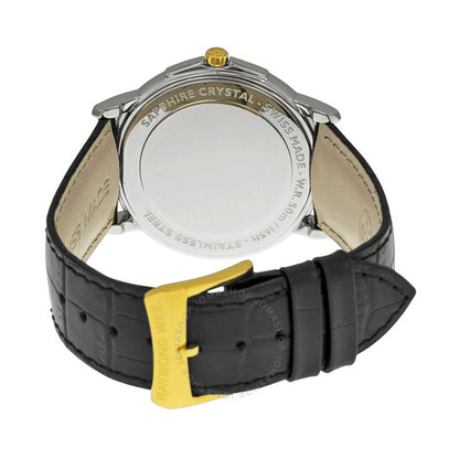 Raymond Weil, Tradition Silver Dial Black Leather Men's Watch