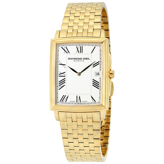 Raymond Weil, Tradition White Dial Gold PVD Men's Watch
