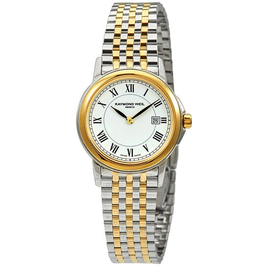 Raymond Weil, Tradition White Dial Ladies Two Tone Watch