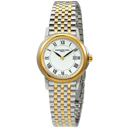 Raymond Weil, Tradition White Dial Ladies Two Tone Watch