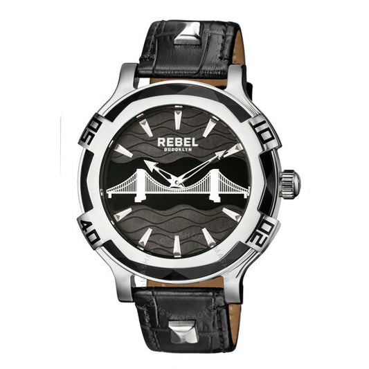 Rebel, Brooklyn Bridge Black Dial Men's Watch