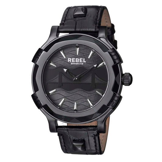 Rebel, Brooklyn Bridge Black Dial Men's Watch