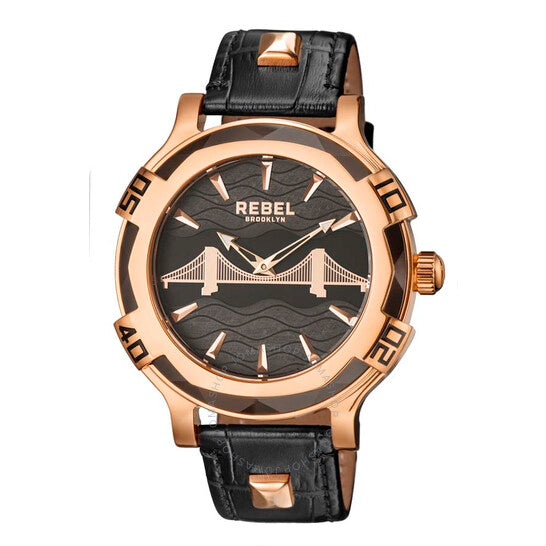 Rebel, Brooklyn Bridge Black Dial Men's Watch