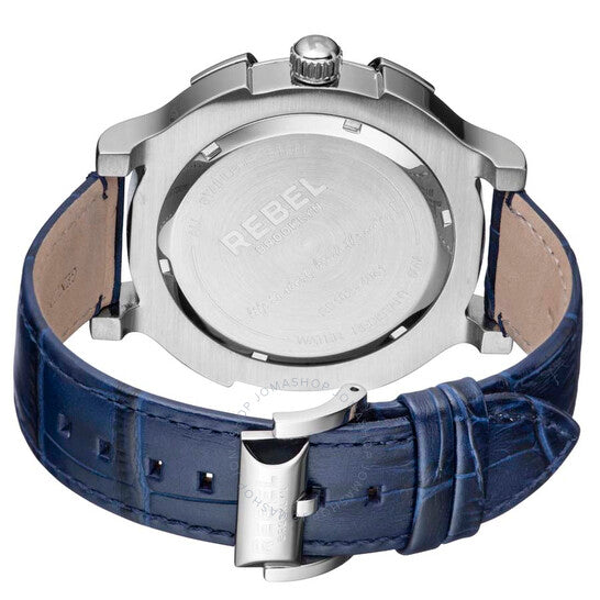 Rebel, Brooklyn Bridge Blue Dial Blue Leather Men's Watch