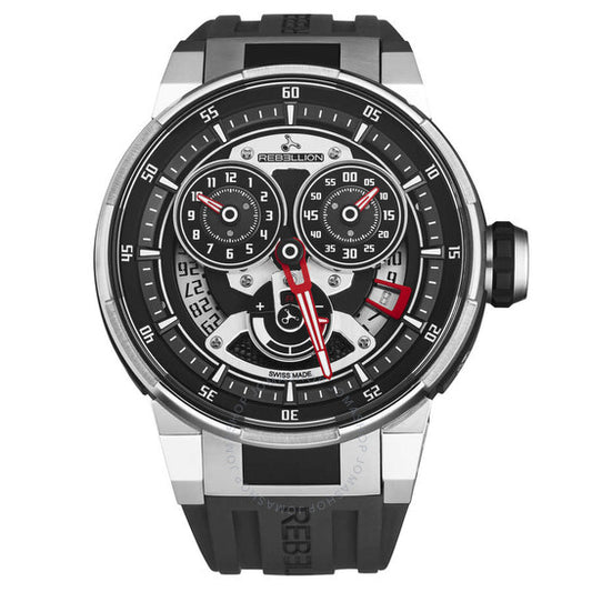 ساعة Rebellion, Predator 2.0 كرونوغراف أوتوماتيكية للرجال بمينا أسود