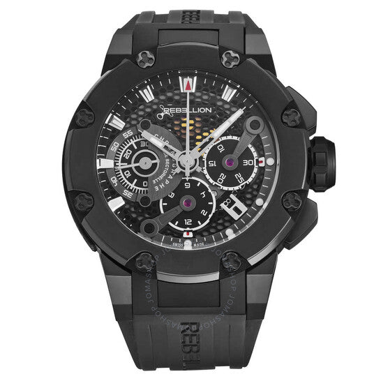 Rebellion, Predator Chronograph Automatic Black Dial Men's Watch