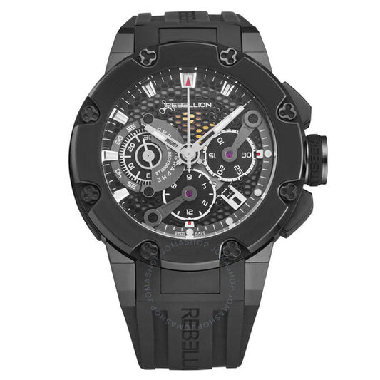 Rebellion, Predator Chronograph Automatic Black Dial Men's Watch