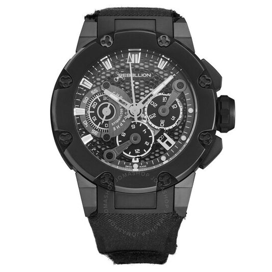 Rebellion, Predator Chronograph Automatic Black Dial Men's Watch