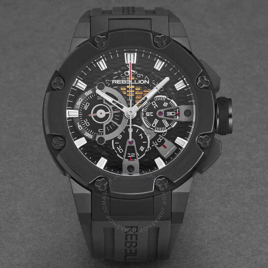 Rebellion, Predator Chronograph Automatic Black Dial Men's Watch