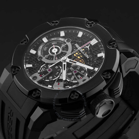 Rebellion, Predator Chronograph Automatic Black Dial Men's Watch