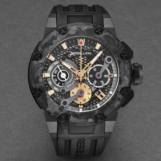 Rebellion, Predator Chronograph Automatic Black Dial Men's Watch