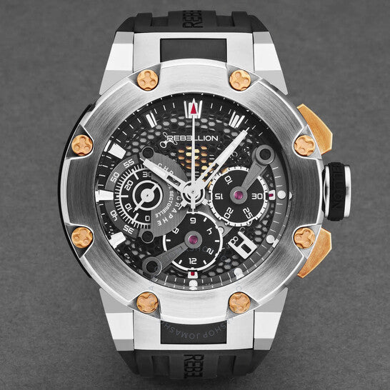 Rebellion, Predator Chronograph Automatic Black Dial Men's Watch