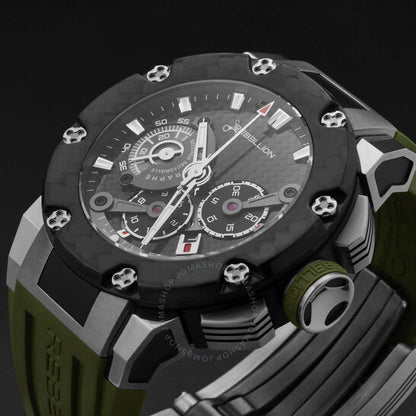 Rebellion, Predator Chronograph Automatic Black Dial Men's Watch