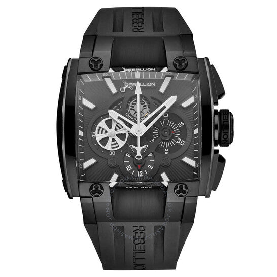 ساعة ريبيليون، Re1 كرونوغراف أوتوماتيكية للرجال بمينا أسود