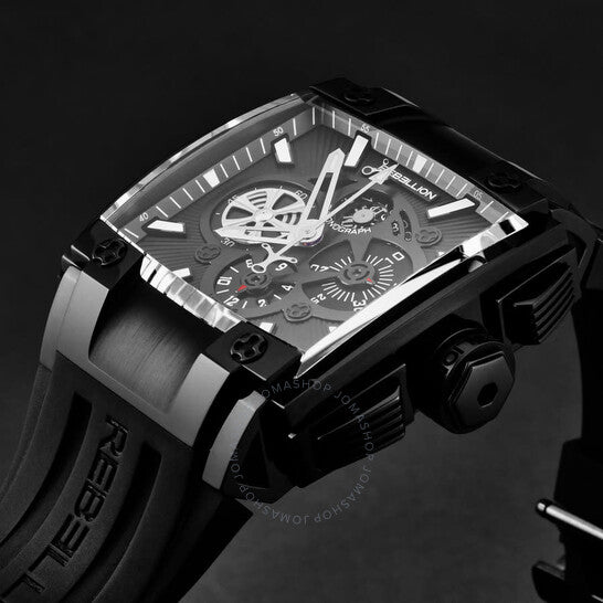 ساعة ريبيليون، Re1 كرونوغراف أوتوماتيكية للرجال بمينا أسود