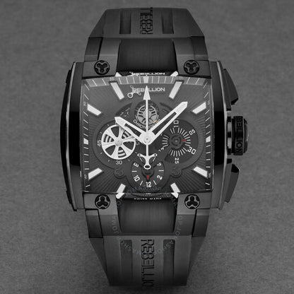 ساعة ريبيليون، Re1 كرونوغراف أوتوماتيكية للرجال بمينا أسود