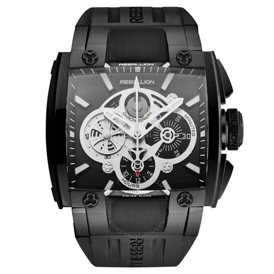 ساعة ريبيليون، Re1 كرونوغراف أوتوماتيكية للرجال بمينا أسود