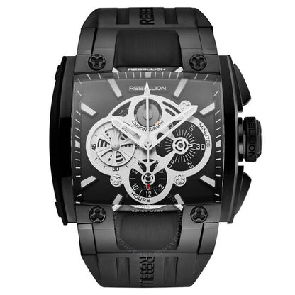 ساعة ريبيليون، Re1 كرونوغراف أوتوماتيكية للرجال بمينا أسود