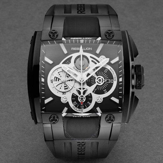 ساعة ريبيليون، Re1 كرونوغراف أوتوماتيكية للرجال بمينا أسود