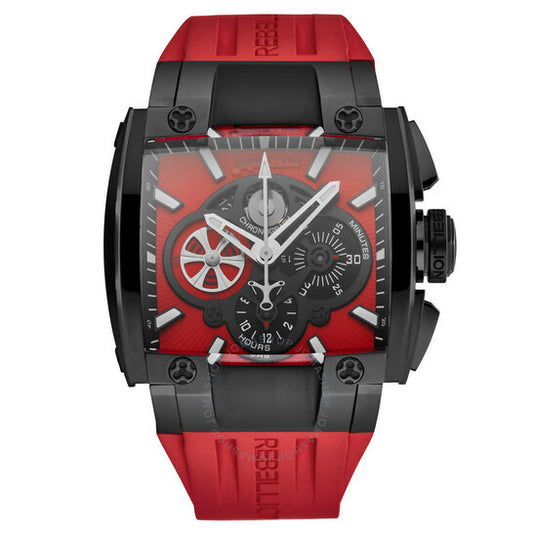 ساعة ريبيليون، كرونوغراف أوتوماتيكية للرجال، مينا حمراء، طراز Re1