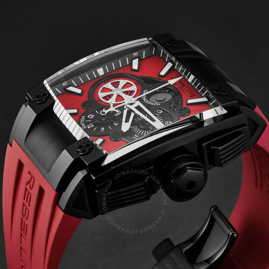 ساعة ريبيليون، كرونوغراف أوتوماتيكية للرجال، مينا حمراء، طراز Re1