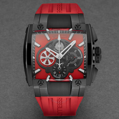 ساعة ريبيليون، كرونوغراف أوتوماتيكية للرجال، مينا حمراء، طراز Re1