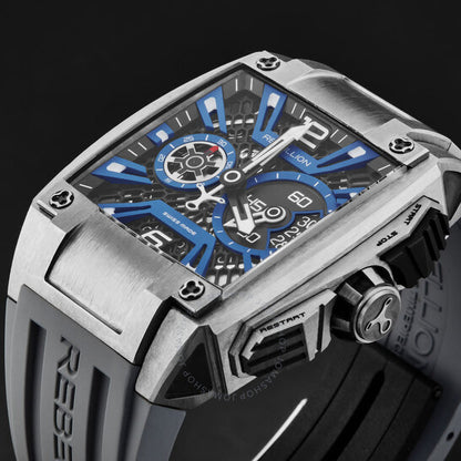 ساعة ريبيليون ري-فولت أوتوماتيكية للرجال بمينا أسود