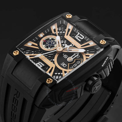 Rebellion, Re-Volt Chronograph Automatic Black Dial Men's Watch