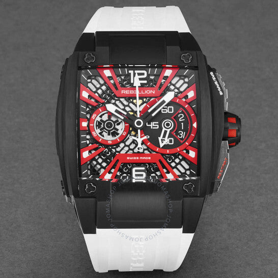ساعة ريبيليون، ري-فولت كرونوغراف أوتوماتيكية للرجال بمينا أسود