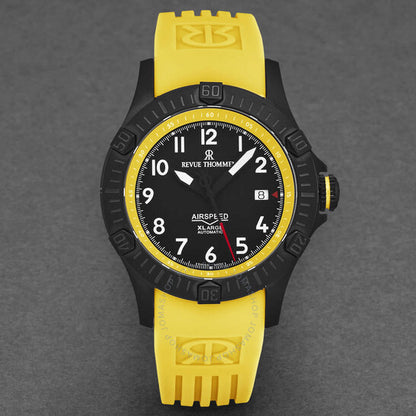 ساعة Revue Thommen Air speed أوتوماتيكية للرجال بمينا أسود