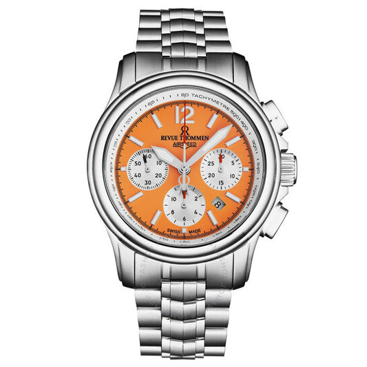 Revue Thommen, Air Speed Chronograph Automatic Orange Dial Men's Watch
