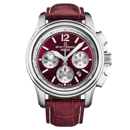 Revue Thommen, Air Speed Chronograph Automatic Red Dial Men's Watch