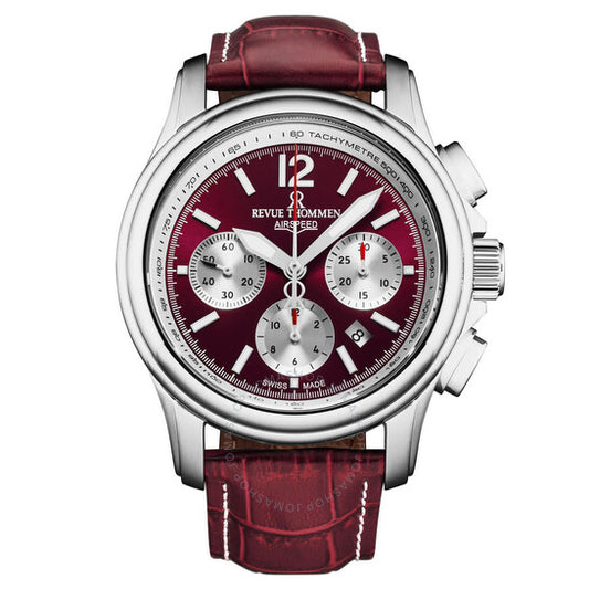 Revue Thommen, Air Speed Chronograph Automatic Red Dial Men's Watch
