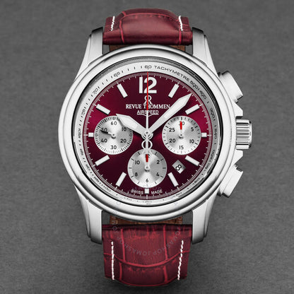 Revue Thommen, Air Speed Chronograph Automatic Red Dial Men's Watch