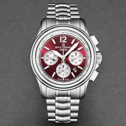 Revue Thommen, Air Speed Chronograph Automatic Red Dial Men's Watch