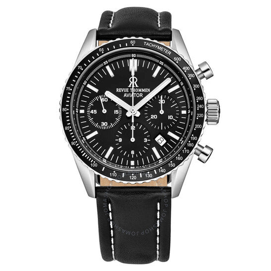 Revue Thommen, Aviator Black Dial Men's Watch