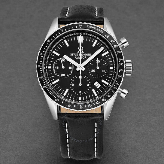 Revue Thommen, Aviator Black Dial Men's Watch