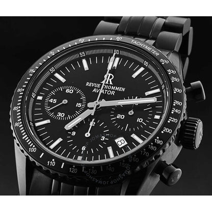 Revue Thommen, Aviator Chronograph Automatic Black Dial Men's Watch