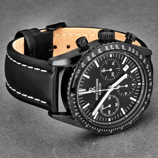 Revue Thommen, Aviator Chronograph Automatic Black Dial Men's Watch