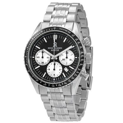 Revue Thommen, Aviator Chronograph Automatic Black Dial Men's Watch
