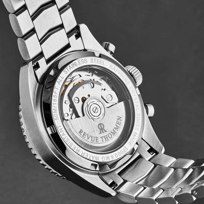 Revue Thommen, Aviator Chronograph Automatic Black Dial Men's Watch