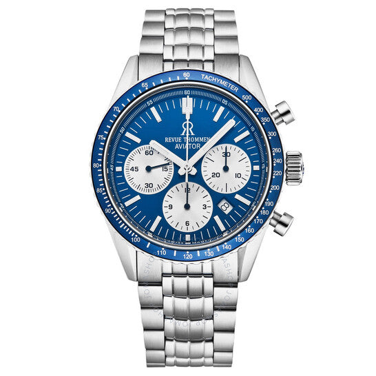 Revue Thommen, Aviator Chronograph Automatic Blue Dial Men's Watch