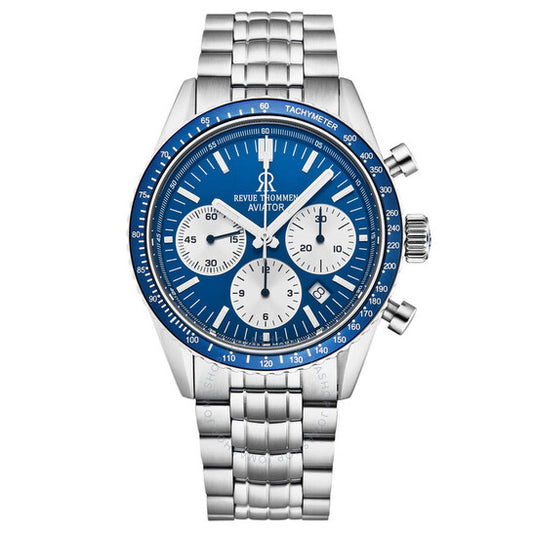 Revue Thommen, Aviator Chronograph Automatic Blue Dial Men's Watch
