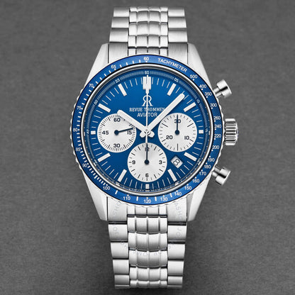 Revue Thommen, Aviator Chronograph Automatic Blue Dial Men's Watch