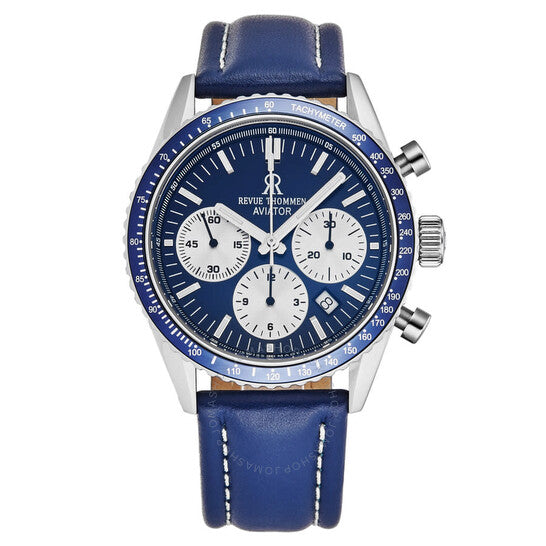 Revue Thommen, Aviator Chronograph Automatic Blue Dial Men's Watch