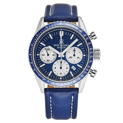 Revue Thommen, Aviator Chronograph Automatic Blue Dial Men's Watch