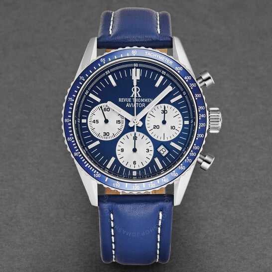 Revue Thommen, Aviator Chronograph Automatic Blue Dial Men's Watch